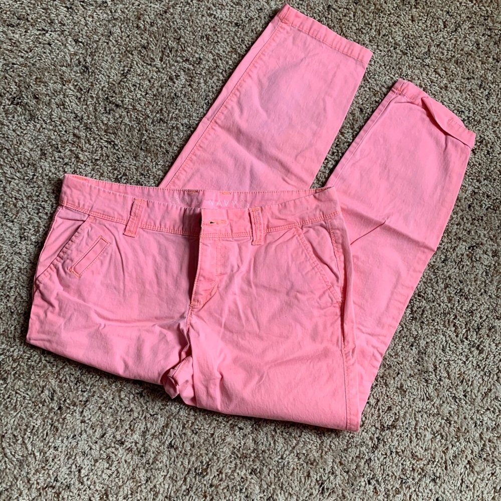 Hot pink old navy chino pants